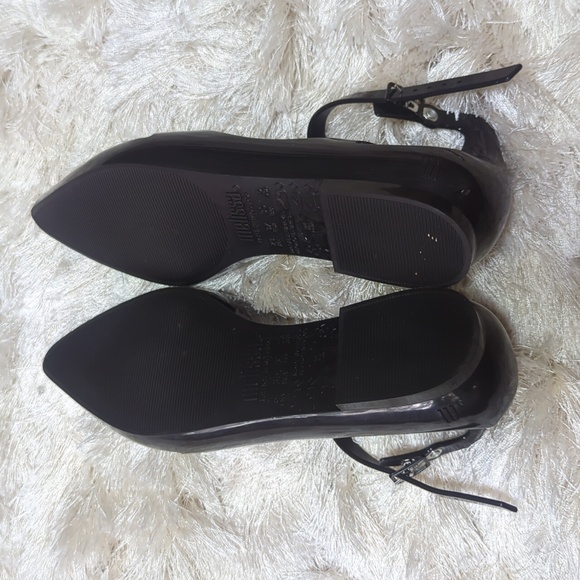 Melissa Spider Women's Jelly Shoes Black Ankle Strap Flats 6 - Picture 4 of 6